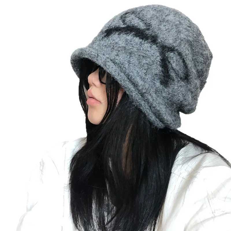 Luxury Womens Winter Slouchy Beanie Knit Hat - Breathable Warm Windproof 50-60cm Head Circumference 4 Colors Beige/Black/Grey/Co Y251209
