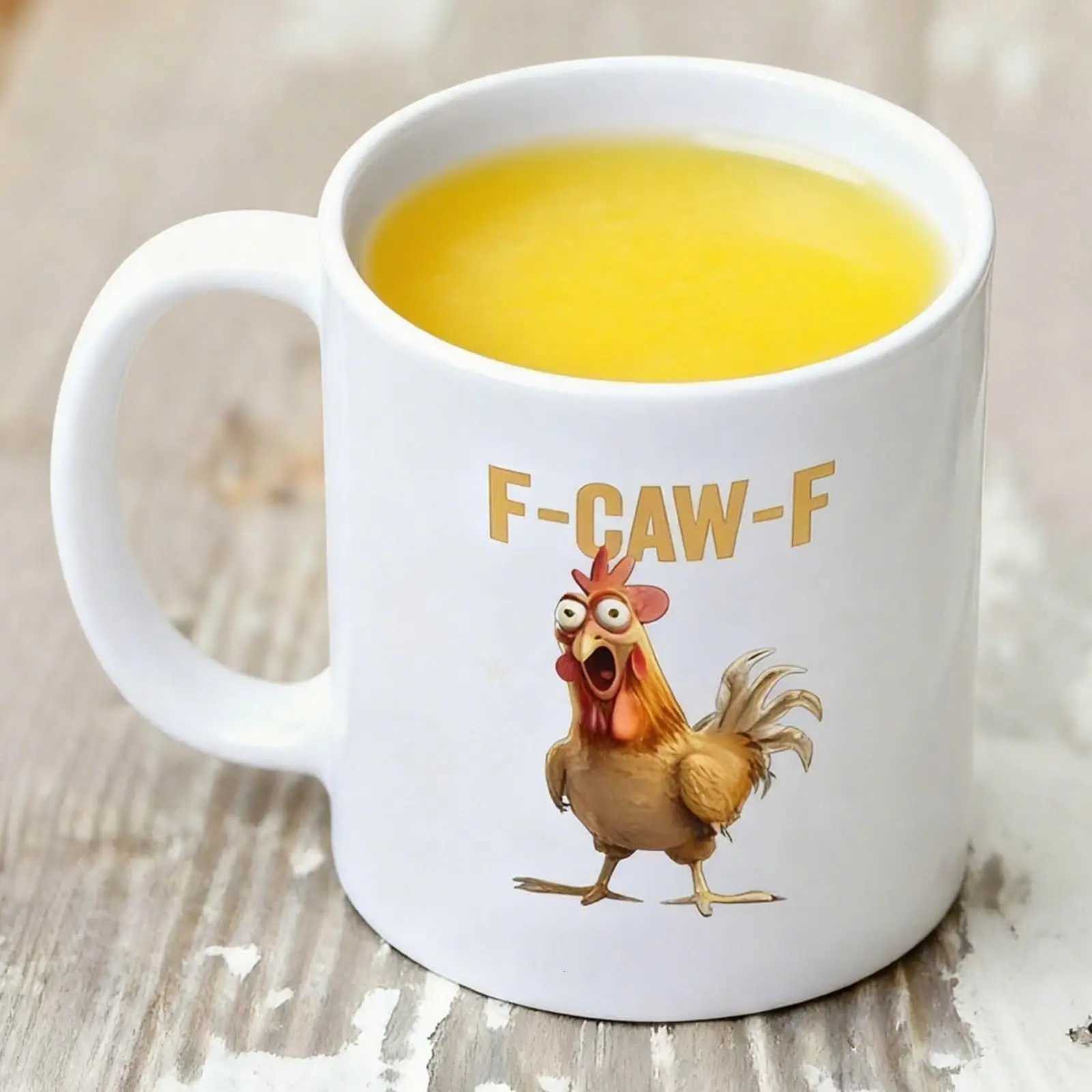 Chicken Mug F Cow F Rooster Theme Milk Cup Chicken Water Cup for Office School Apartment Cafe College Dorm Living Room C251210