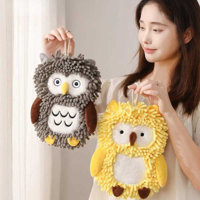 New Cartoon Animal Chenille Hanging Thick Absorbent Hand Towel for Kitchen Bathroom and Household Use C251210