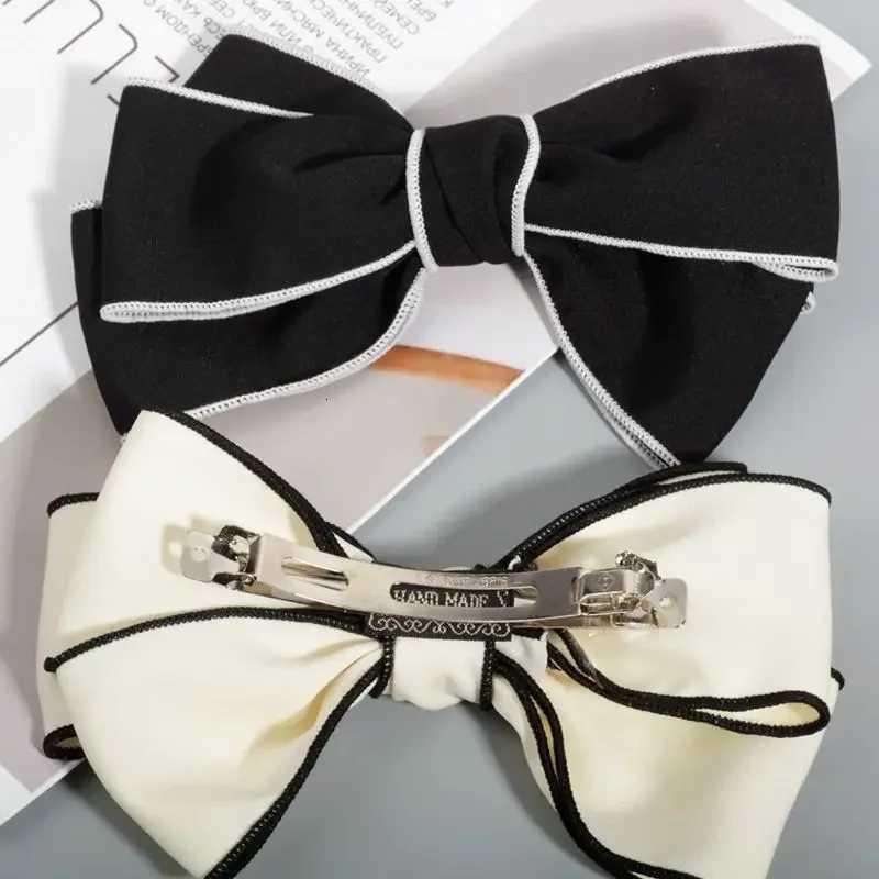 Wens Imitation Bow Hairpin Ponytail Hairpin Clip Elegant Temperament Versatile Bow Hair Accories Solid Heaear Gift Y251210