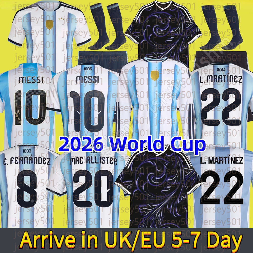 2026 World Cup Special Edition Argentinas jersey Long sleeves kit soccer Jerseys GARNACHO DE PAUL Football Shirts Men DI Maria Kids Goalkeeper trainin