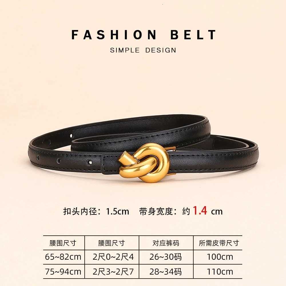 Luxury New womens leather belt fashion simple thin waist belt versatile decoration high-end sense of pants belt Y251210