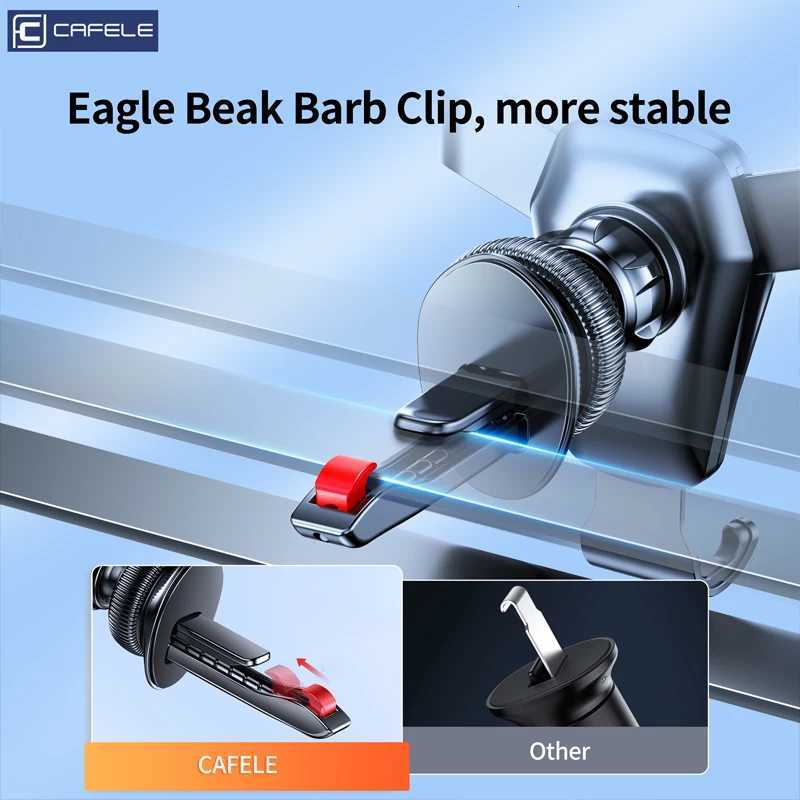 CAFELE Phone Holder in Car Mount for iphone 16 15 14 13 12 Car Cradle Universal Hands Gravity Clip Air Vent Autobile Hook C251210
