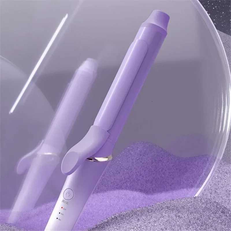 New 9mm 25mm 30mm Purple Professional Ceramic Hair Curler Curling Iron Roller Curls Wand Waver Hair Styling Tool 4T251210
