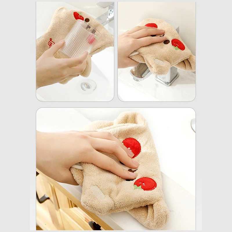 Kitchen TowelsCartoon Bear Hand Towels For Bathroom And Kitchen Soft Wipe Hand Towel Absorbent Towels For Quick Drying C251210