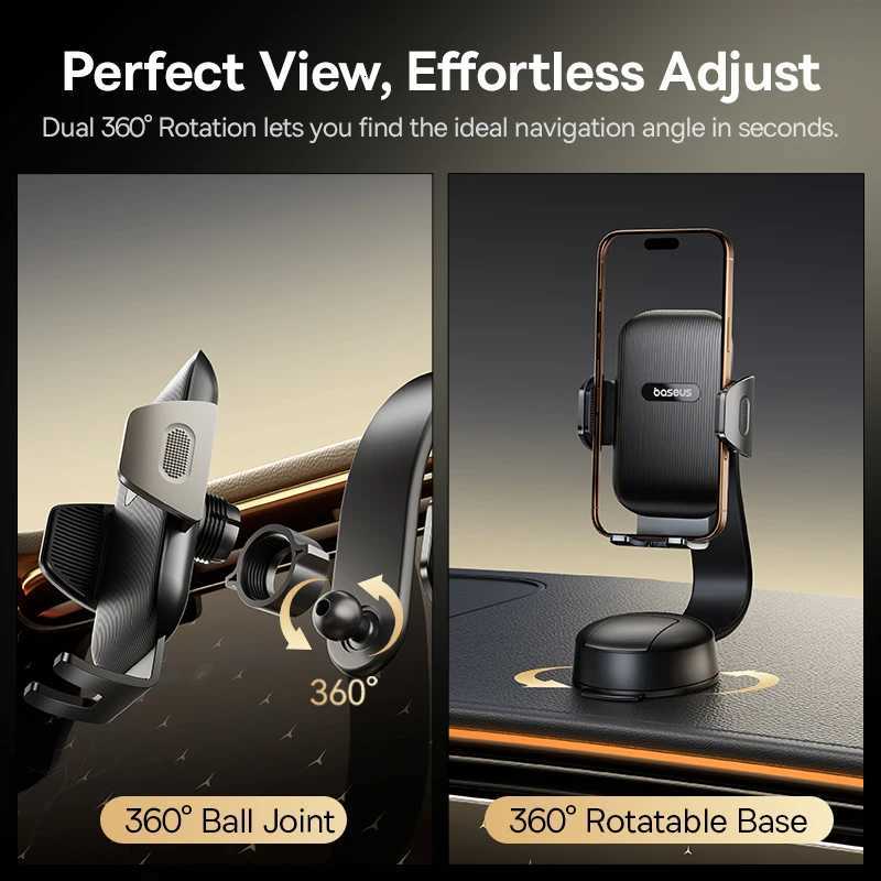 Baseus Car Phone Holder Mobile Phone Holder Car Mount For iPhone Foldable Holder Dashboard Sucker Stand C251210