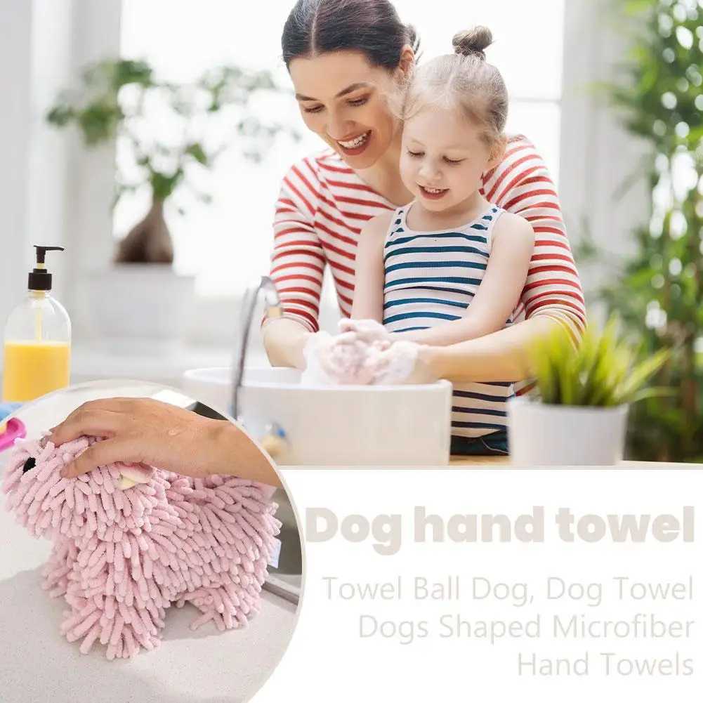 Cute Puppy Shaped Absorbent Hand Towel Soft Comfortable Easy to Cleanfor Wall Mounted Kitchen Bathroom UseTowel Use Daily C251210