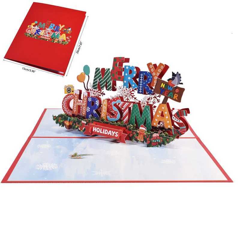 sical Christmas Card Up 3D Holidays Greeting Cards for Marry Christmas Party Card with sic Light Invitations Gifts Card H251210