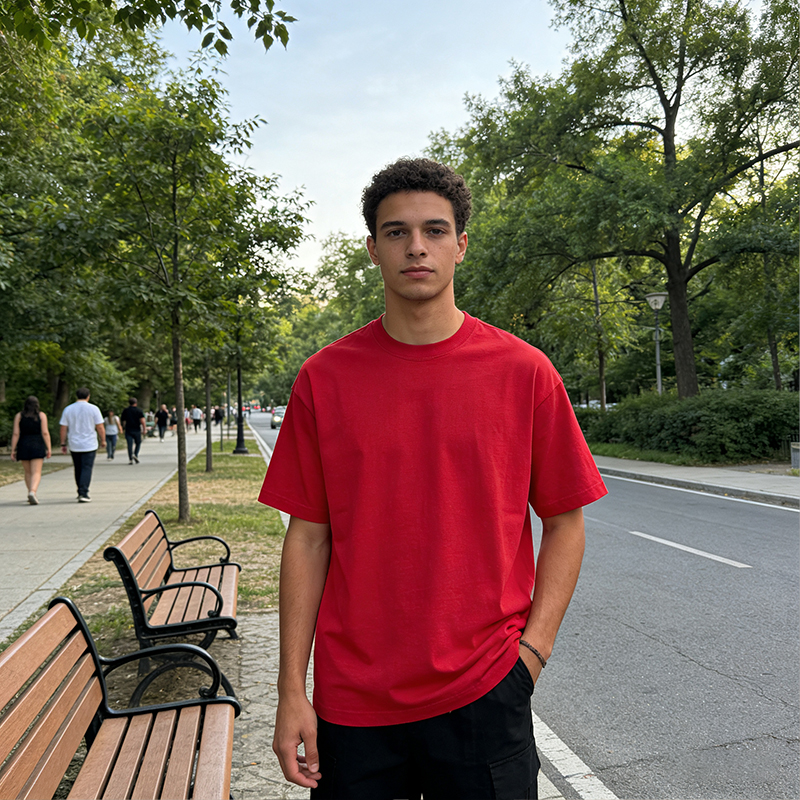 Unisex Oversized Brown Crew Neck T-Shirt Short Sleeve Loose Fit Casual Basic Tee for Daily & Street Style CF26271