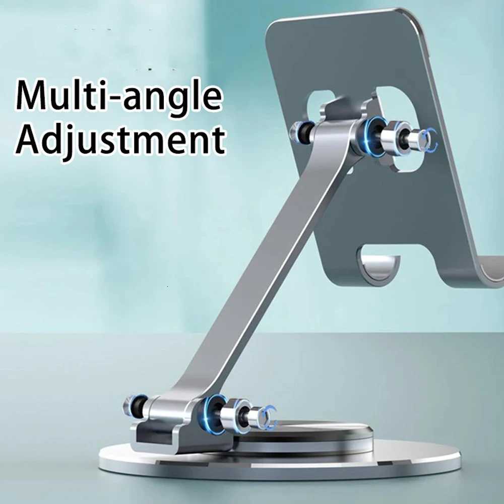 New 360 Rotate Metal Desk Mobile Phone Holder Stand For iPhone iPad Adjustable Desktop Tablet Table Cell Phone Stand C251210