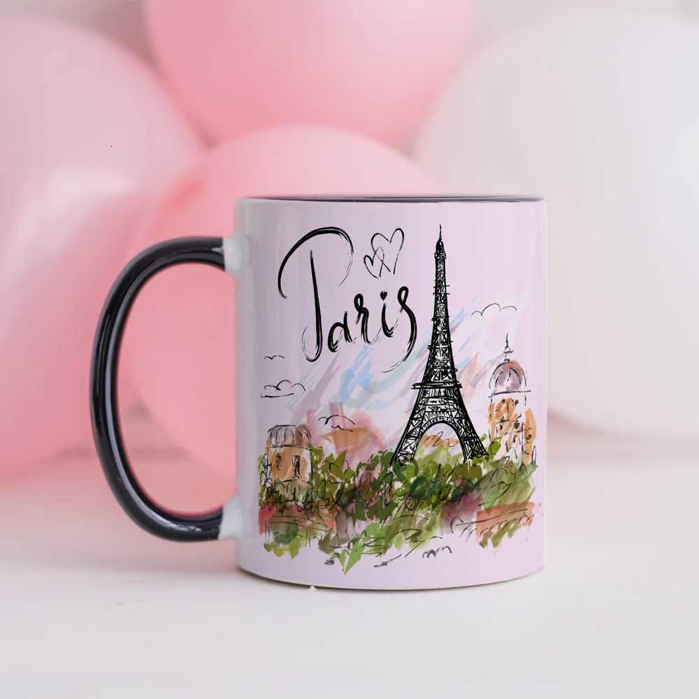 Romantic Eiffel Tower Coffee MugOffice Tea Cup Birthday Gift Couple Friends gift C251210