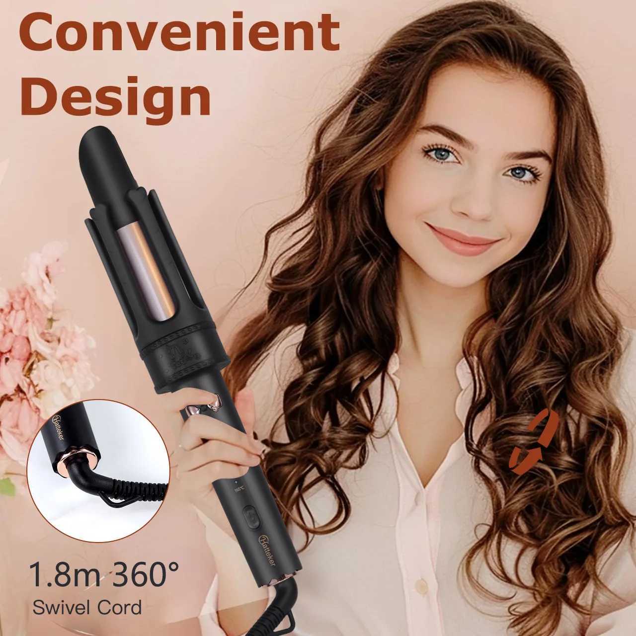 Hatteker Electric Curling Iron Automatic 32mm Large Wave Lazy Persons Temperature-Controlled Hair Curler EU StandardT251210