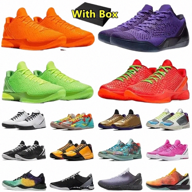 with Box Mamba 6 9 Reverse Grinch Basketball Shoes Sports Sneakers Moonwalker Total Orange Mambacita Eybl Think Pink Aqua Gold Purple Triple White Men Q0Bx#