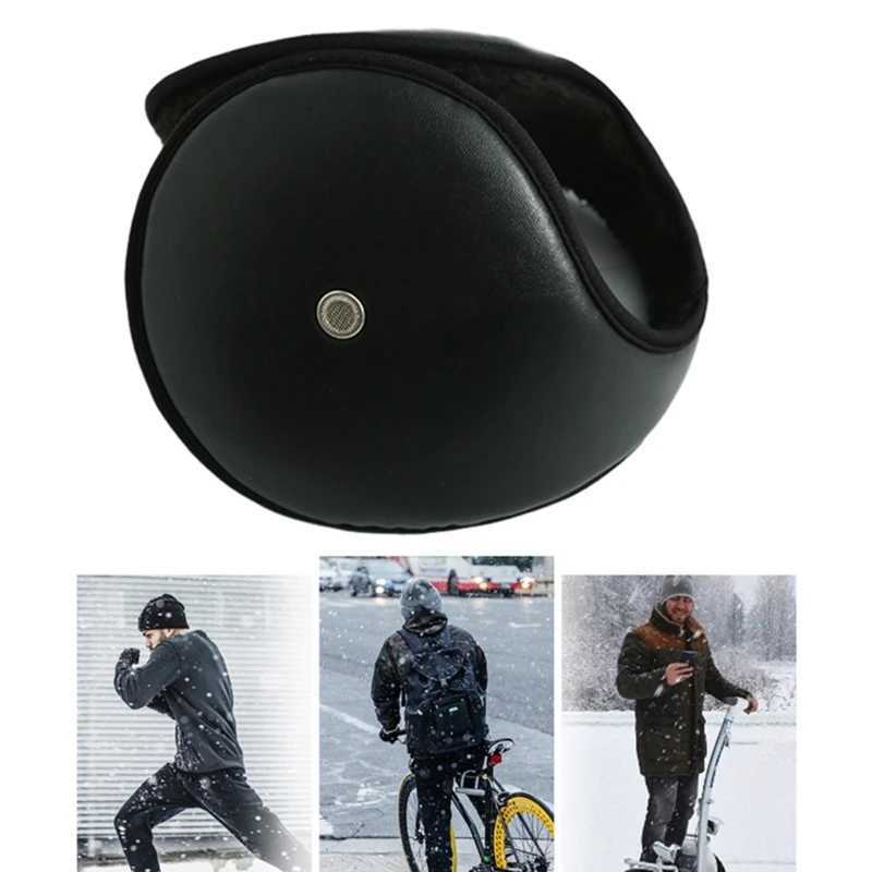 Adt Teens Waterproof Leather P Ear Warmer Winter Windproof Earmuff with Waterproof Leather Outer Cycling Skiing Keep Ear Y251210