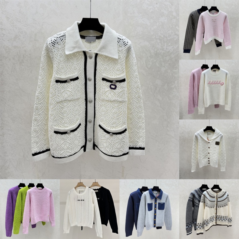 Designer Women Elegant Sweater Jacket Autumn Winter Stylish Cardigan Streetwear Loose Knitted Top For Christmas Gift