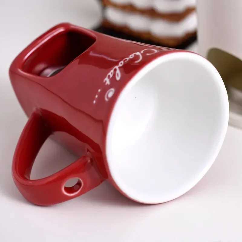 Creative Coffee Cup Cutlery 130ml European Candle Cup Cheese Chocolate Melting Ceramic Mug with Fork for Heating Food C251210