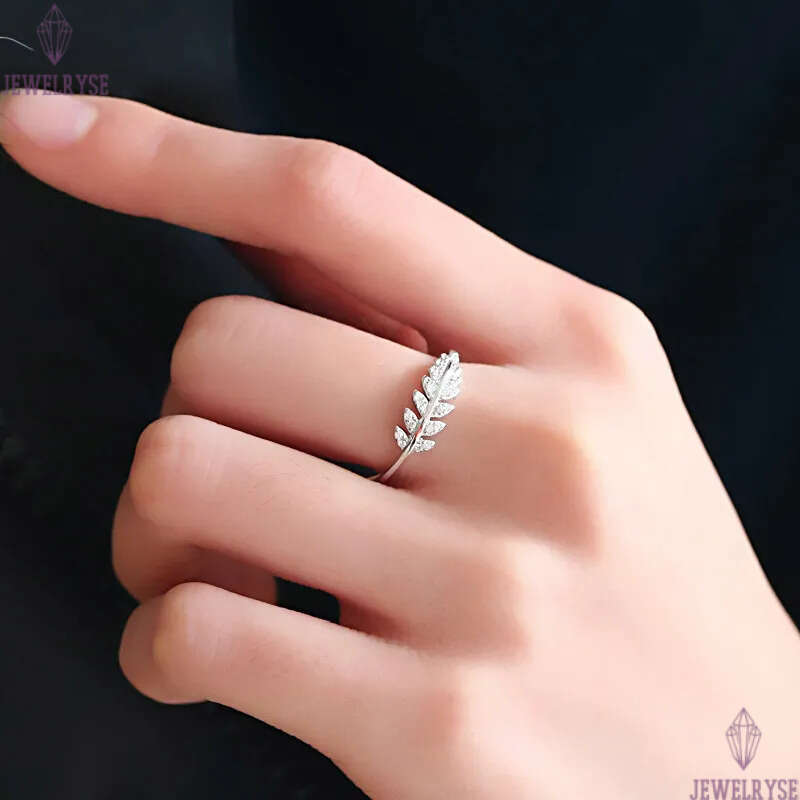 925 Sterling Silver sweet leaves Band Rings Sparkling Round cz Zircon designer love Ring For Women Luxury Wedding Accessories Jewelry