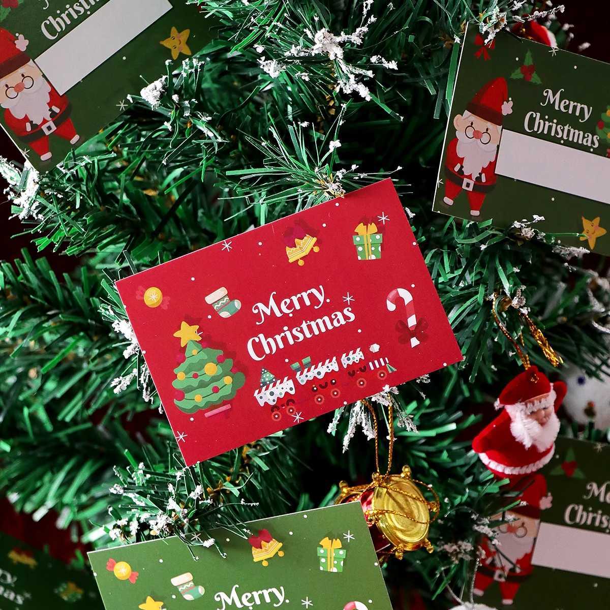 10Pcs Christmas Scratch Cards with Santa Claus and Christmas Tree Pattern - DIY Holiday Gift Vous Party Game Pri H251210