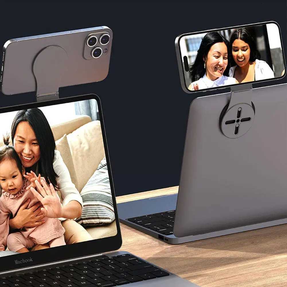 1pcs Aluminum Phone Holder Convenient Phone Mount for iPhone on Laptop or Car For Tesla Model 3 Y Cpatible C251210