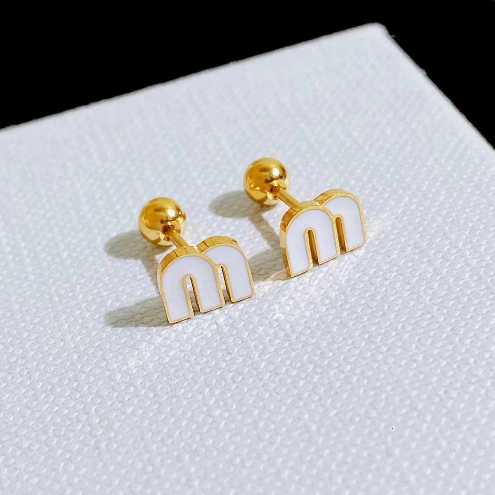 IFYOUOO Stainl Steel Letter M Stud Earrings for Wen Fashion Jewelry Delicate Cute Tiny Earrings Gift Y251210