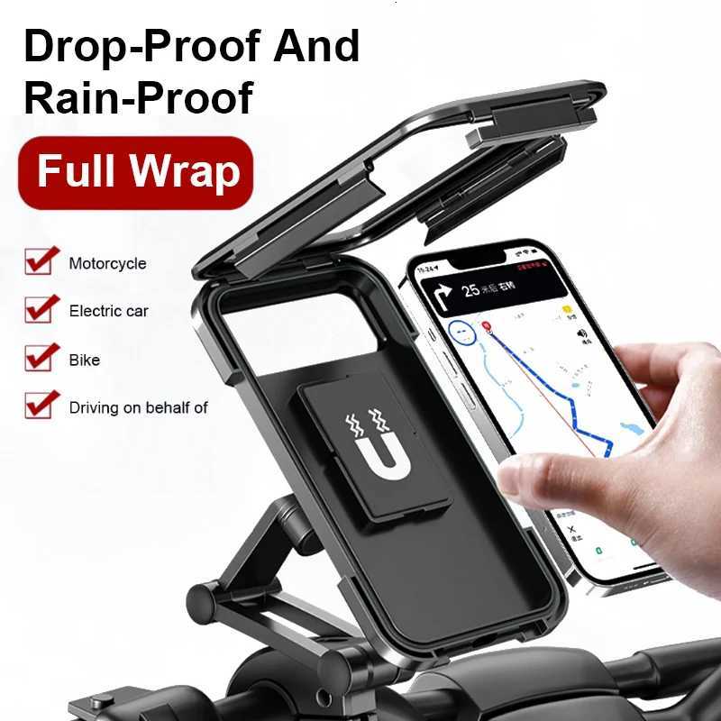 Waterproof Motorcycle Bike Mobile Phone Holder port Universal Bicycle GPS 360 Swivel Adjustable Motorcycle Cellphone Holder C251210