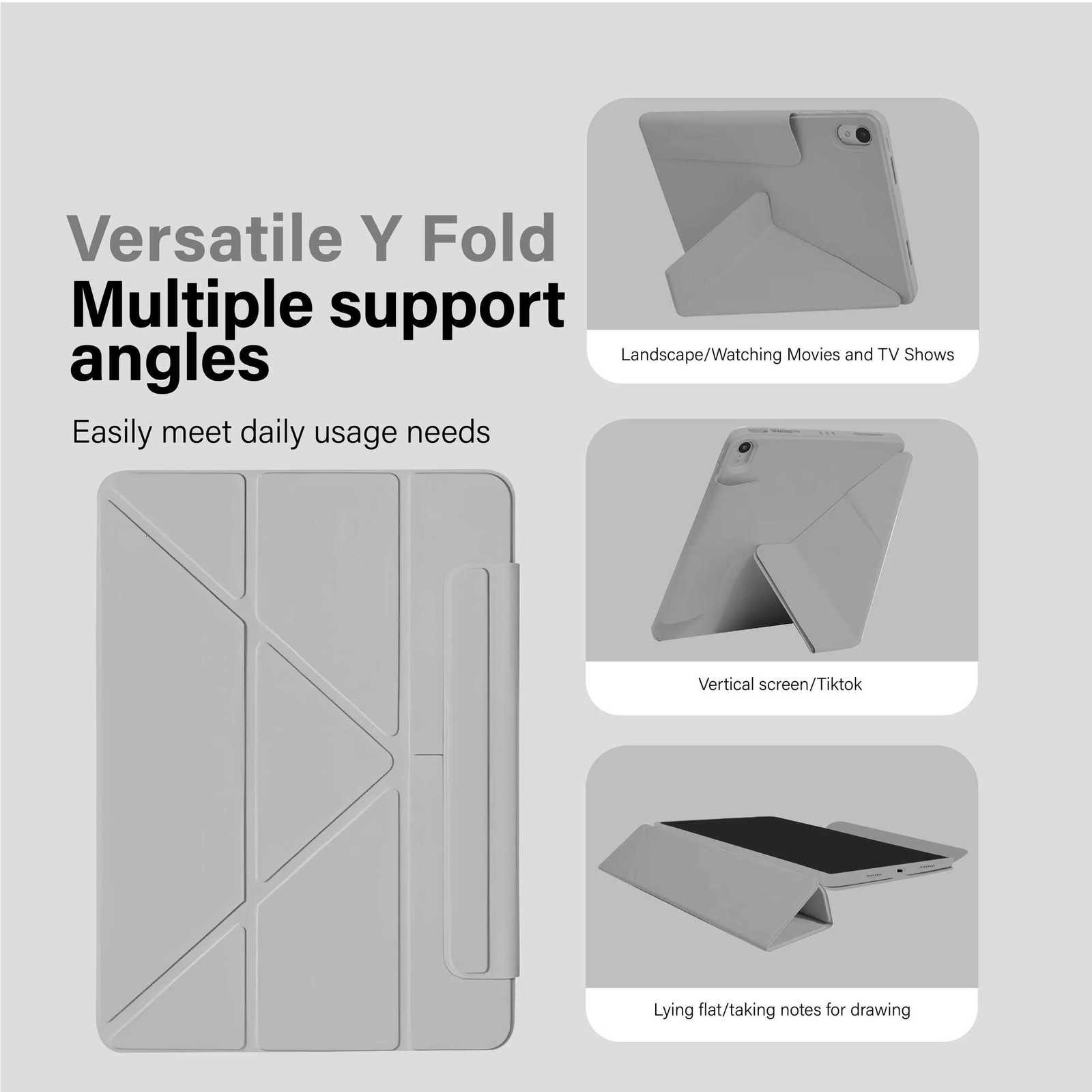 Case for iPad 10th 11th generation A16 11 inch 2025 Auto Sleep/Wake 3-Fold Y-Type Stand Durable Cover Tablet case H251210