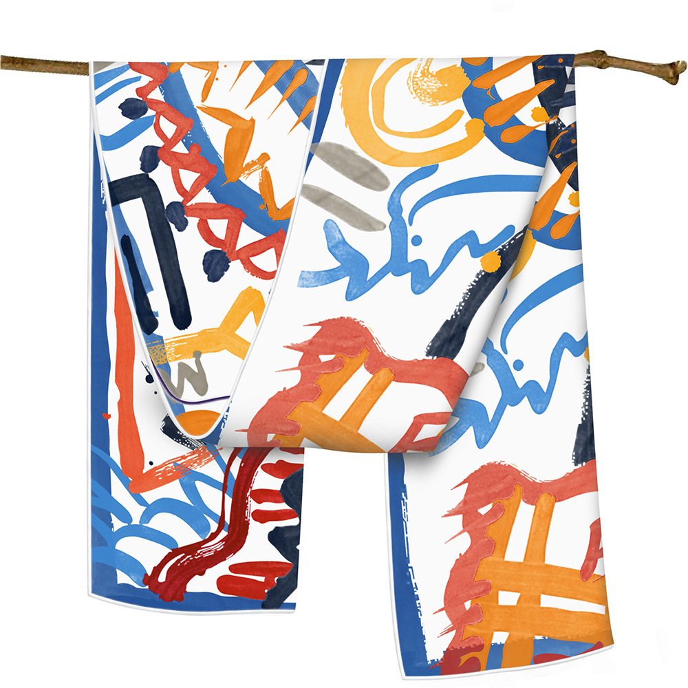 Silk Long Scarf Sca… - image