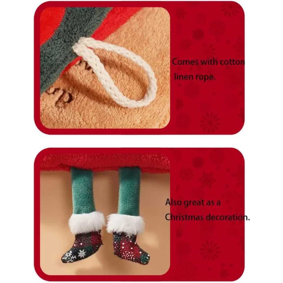 Christmas-themed hand towels with hanging rings super soft highly absorbent Christmas decorative hand towels suitable C251210