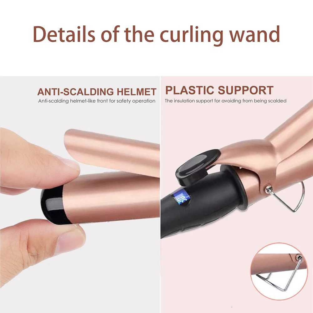 Curling Iron Professional Hair Curler Rechargeable Ceramic Styling Tools Negative Ion Hair Care Roller Curling Wand 38MMT251210