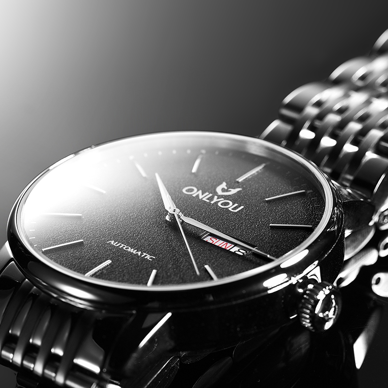 Men's Stainless Steel Waterproof Quartz Watch,Luxury Analog/Digital Dual Display Sports Watch,Casual Business Dress Watch