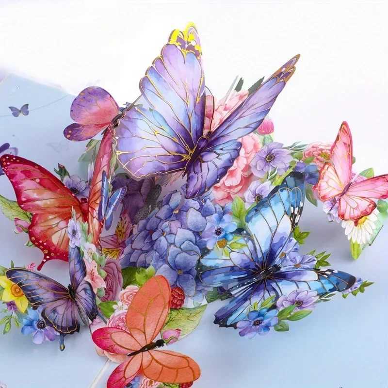 3D -Up Greeting Card with Hollow Design Foldable Holiday Gift for Blessings Birthday Card H251210