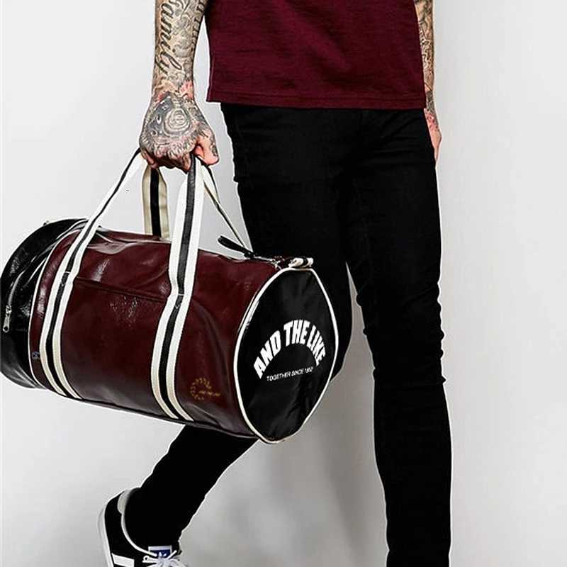 Sport Gym Bag for Wen Men Shoder Bags with Shoes Storage Pocket Fitness Training Waterproof Leather Travel Bag Handbag Daily Y251209