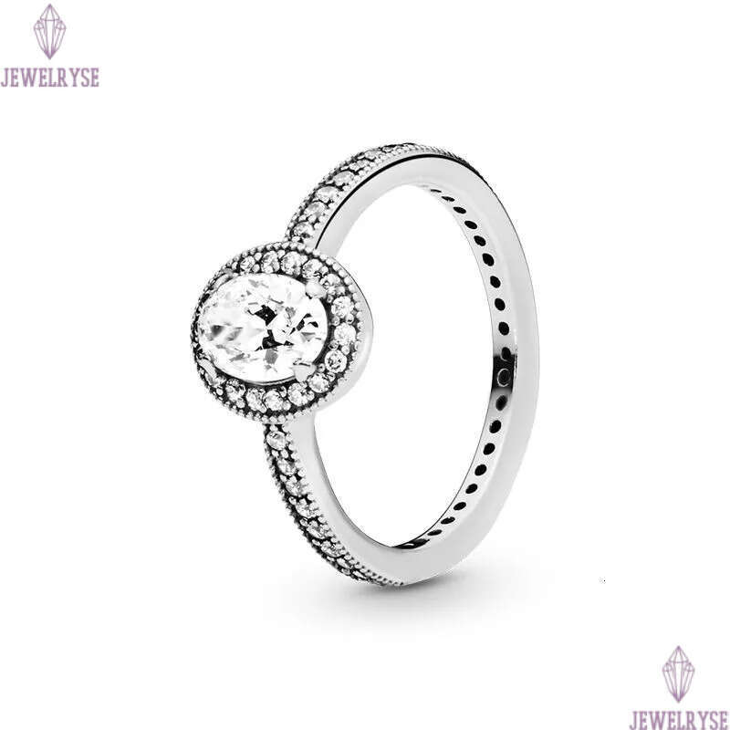 Oval CZ Diamond Vintage Ring Authentic 925 Silver Luxury RING set Women Girls Wedding Rings Gift Jewelry Crystal Stacking rings with Retail Box Wholes