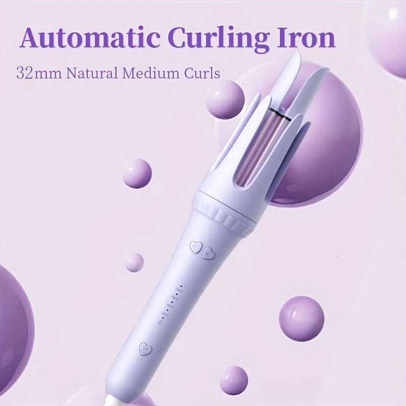 32MM Auto Rotating Ceramic Hair Roller Automatic Electric Hair Brushes Curler Professional Curling Iron Curling Wand Hair WaverT251210
