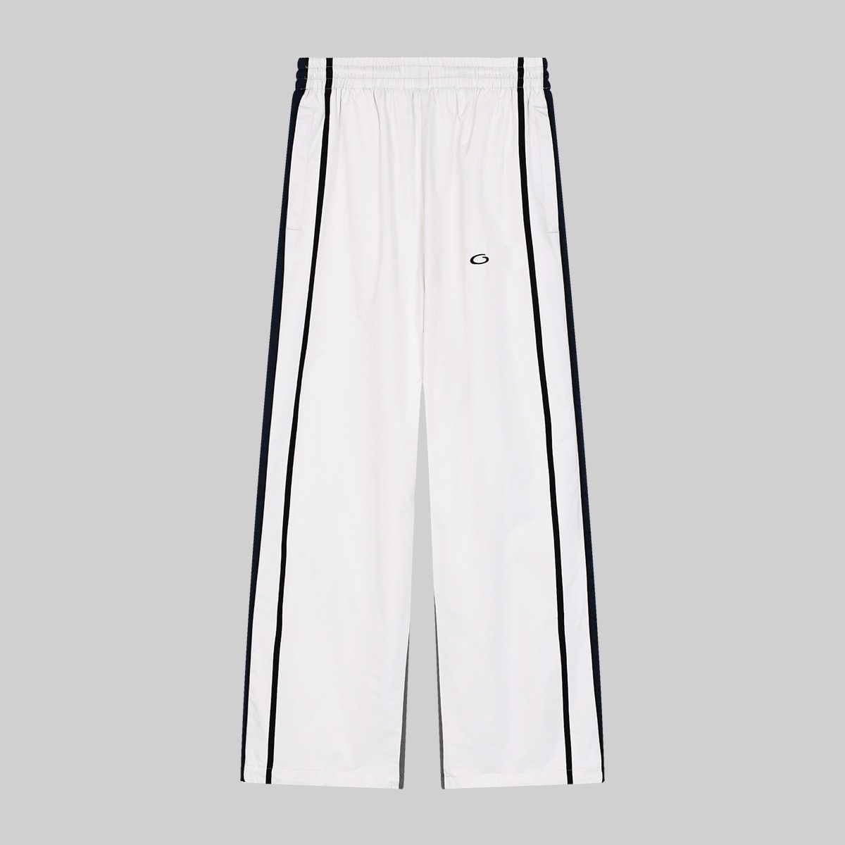 Men's Plus Size Pants Round neck embroidered and printed polar style summer wear with street pure cotton 424g