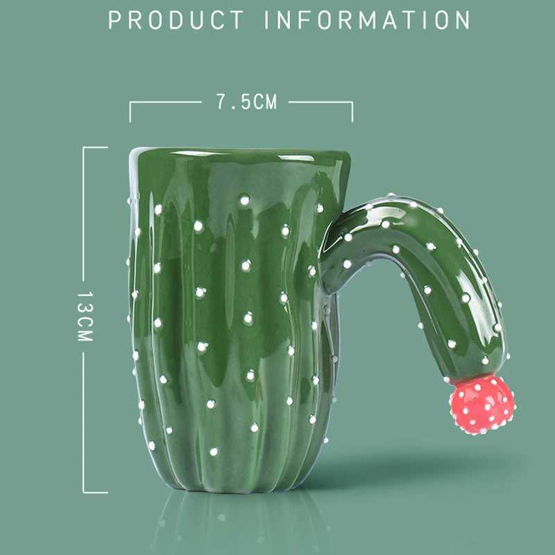Halloween Ceramic Cups Cute Cartoon Cactus Cups Home Office Coffee Latte Milk Cups Drinks Halloween Best Friends Gift Mugs C251210