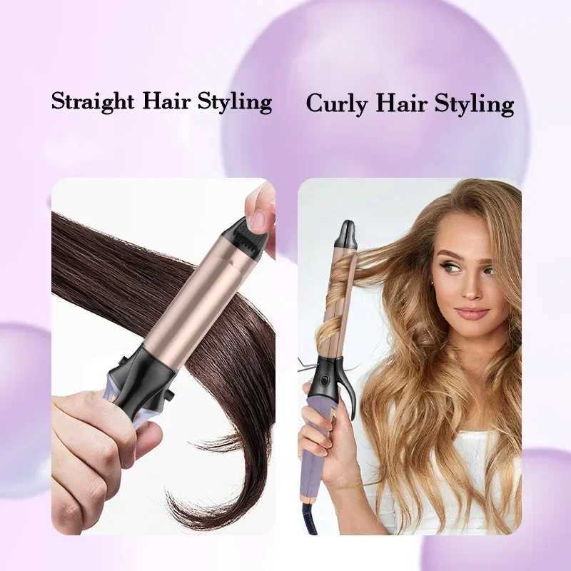 2 in1Curling Iron Hair Straighteners Ceramic Curling Iron and Straightener Women Iron Straightener Plate Clip Hair Styling ToolsT251210