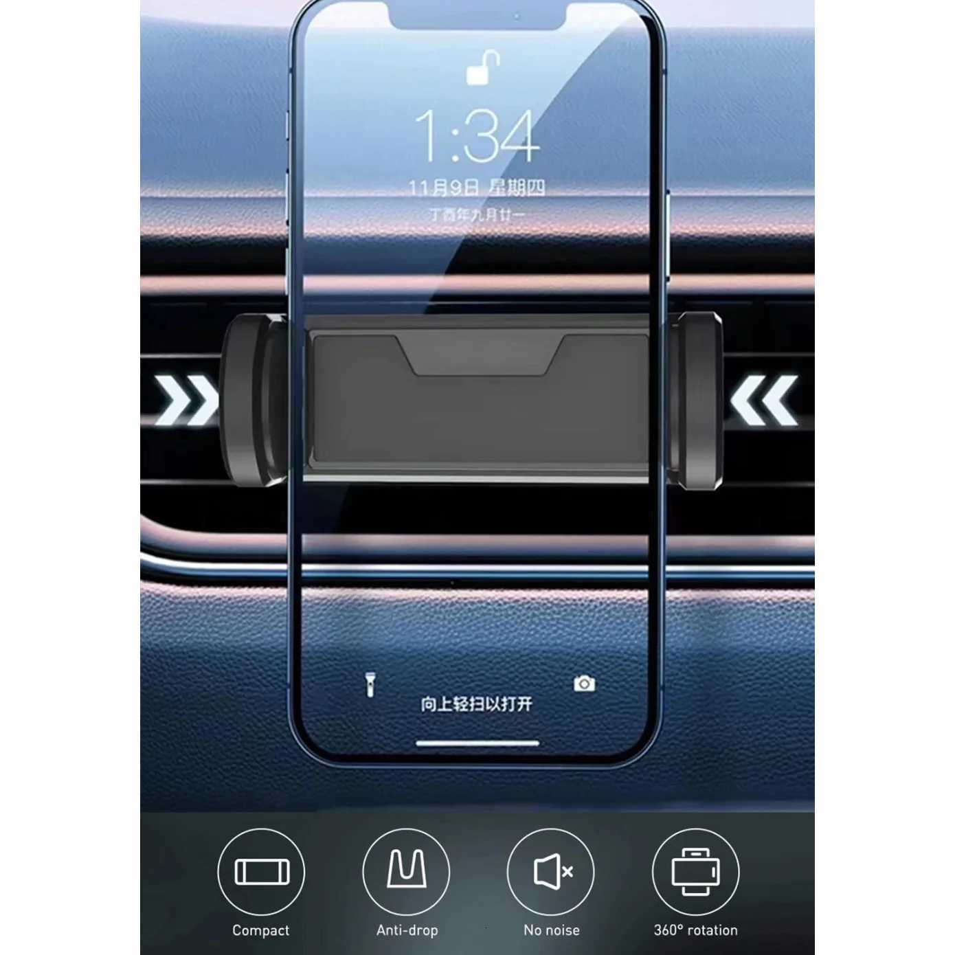 2025NEW Car Phone Holder For Universal Mobile Phone Holder Stand Car Phone Stand For Car Air Outlet Mount Car Cell Phone port C251210