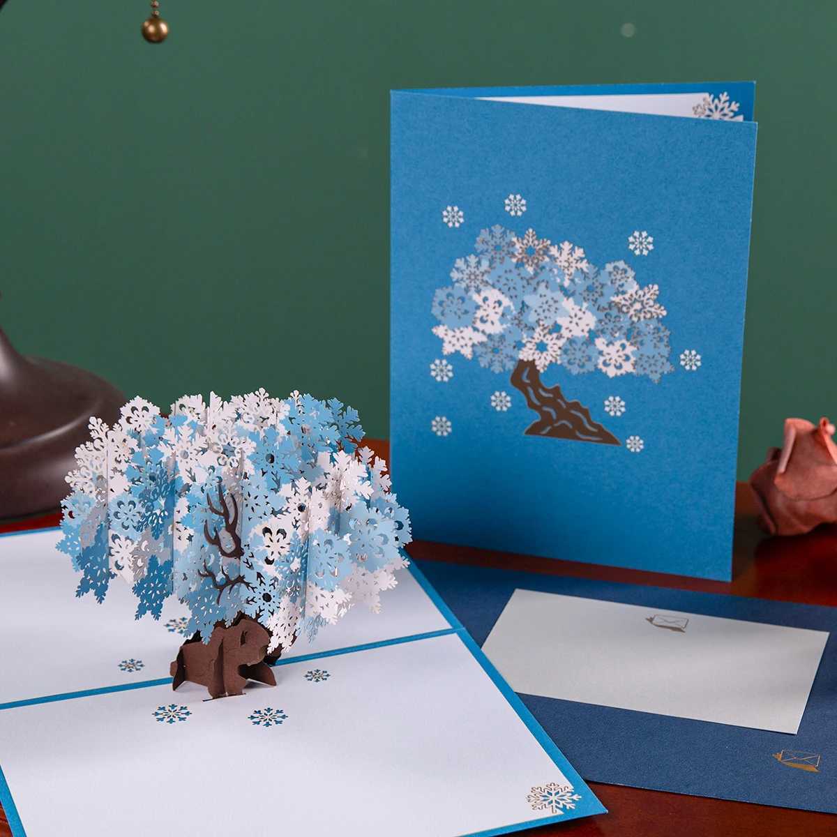 Merry Up Christmas Cards for 3D Holiday Xmas New Year Greeting Cardfor Kids Wife Wen Husband Gift H251210