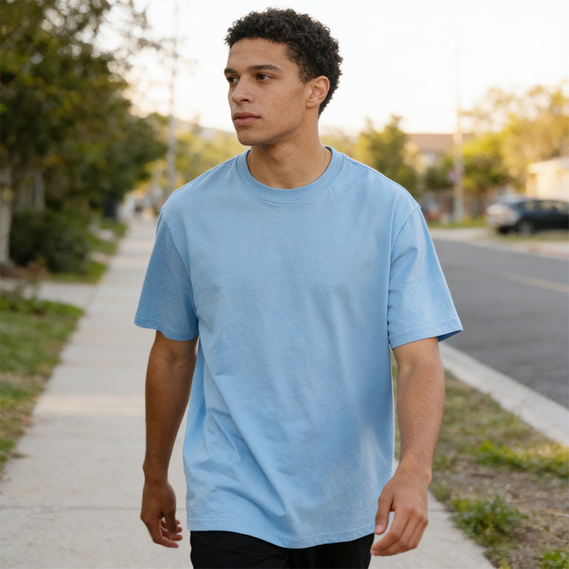 Unisex Oversized Crew Neck T-Shirt Short Sleeve Loose Fit Casual Basic Tee for Daily & Street Style CF00188