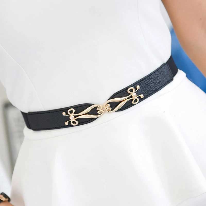 Luxury Fashion Elastic Waistband Elegant Cummerbund Women Dress Buckle Belt Strap Waist Y251210