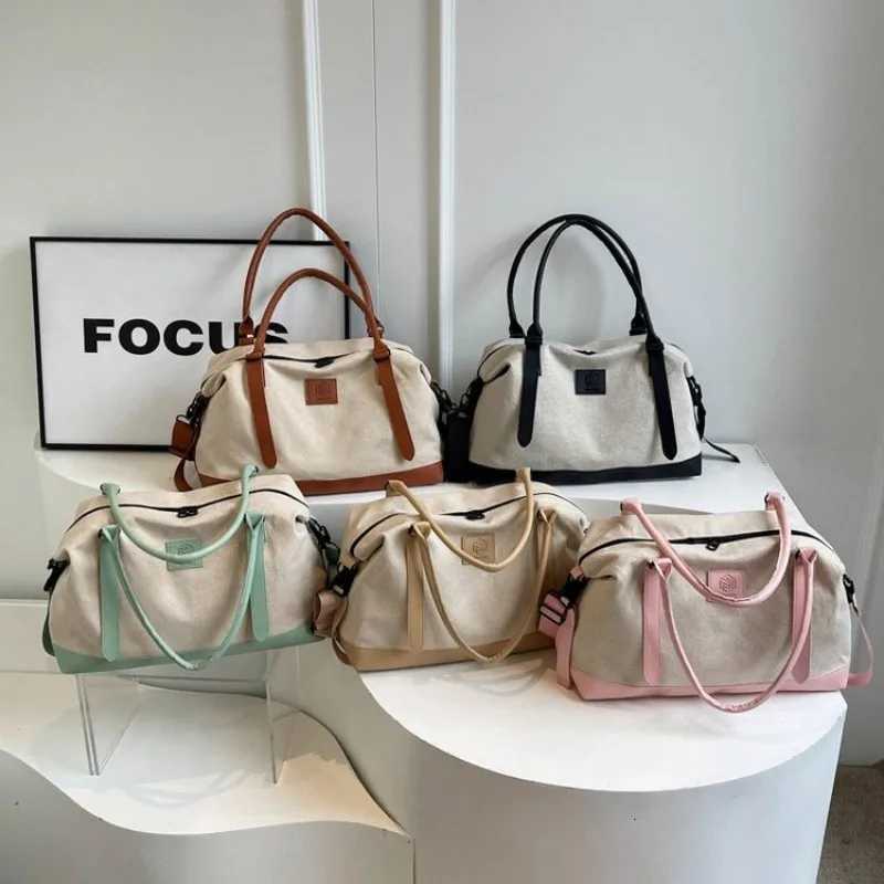 New Style Large Capacity Canvas and PU Travel Bags 2025 Causal Versatile Sense of Luxury Shoder and Crossbody Bags for Wen Y251209