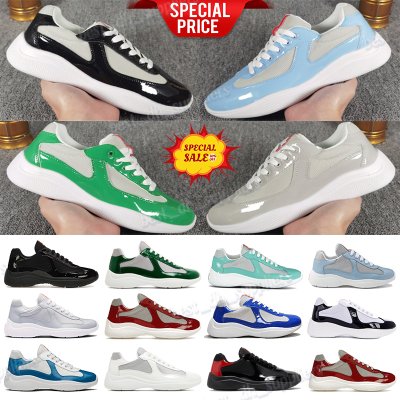 Designer Sneakers Mens womens Luxury Shoes Classic Casual Running Shoes Bright Leather Nylon Iutdoor Trainers White Black Green Fashion Sports Trainer Shoes