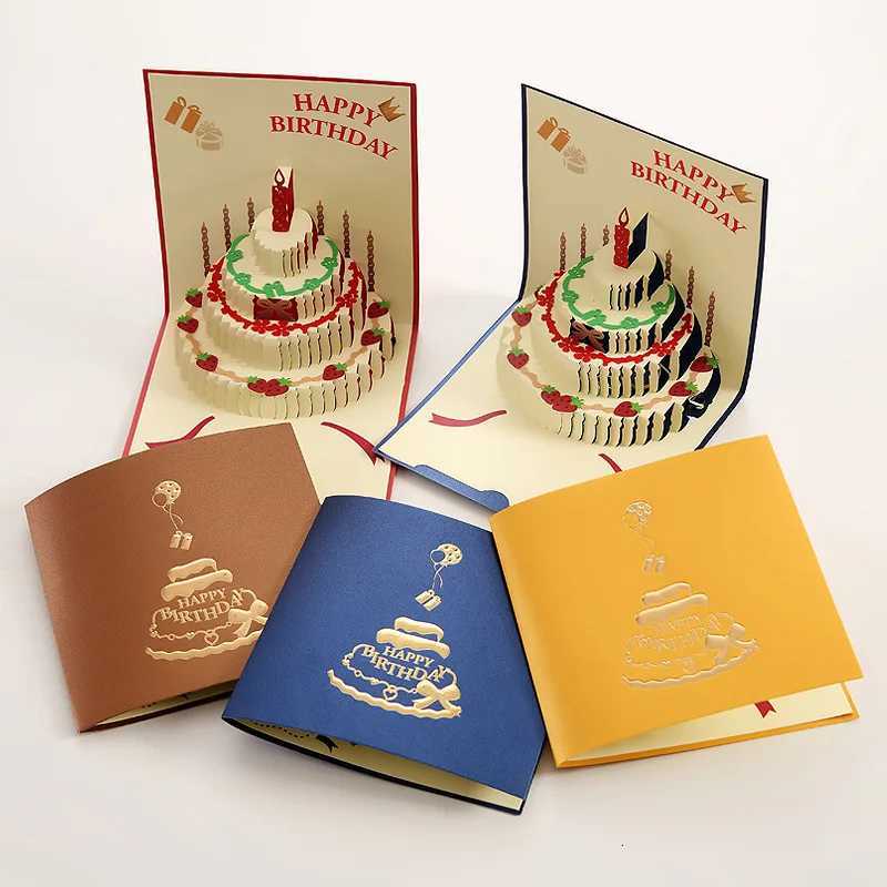 sical Birthday Greeting Cards 3D Up Gift Card with Led sic Gift Cards with Envelope Wedding Decorations for Tables H251210