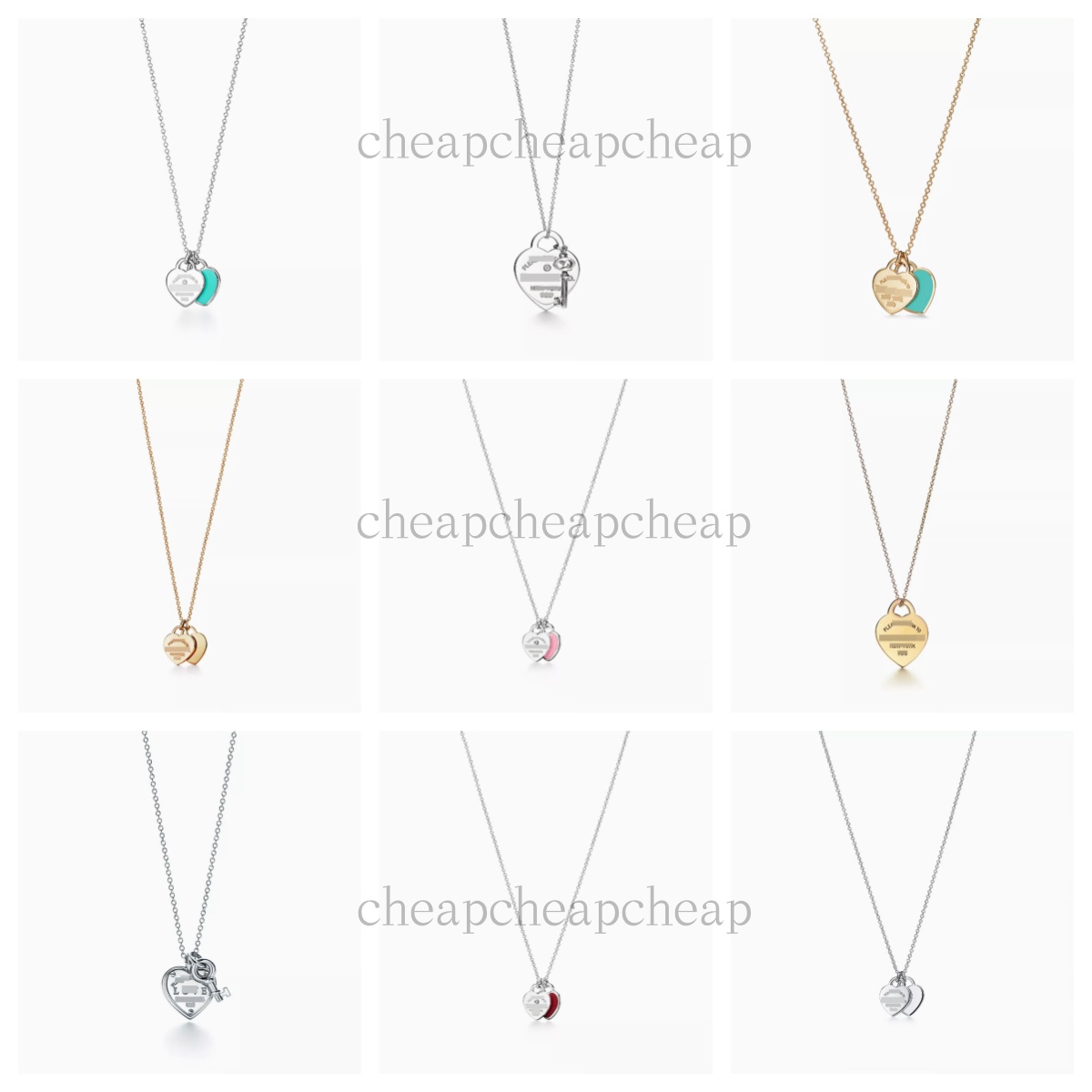 Designer necklace Women Forever Return Heart Necklaces For Woman Metallic Jewerly Womens Letter Plated Gold Necklaces Business Formal with box Jewerly