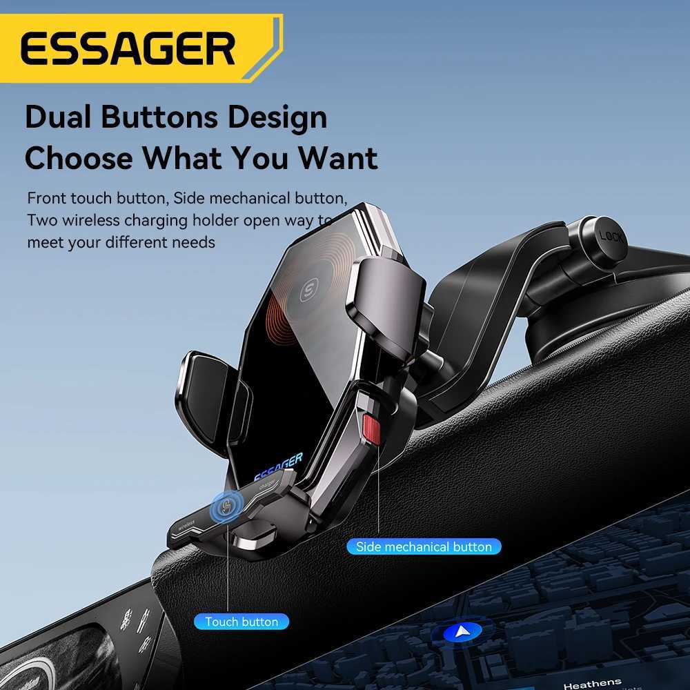 Essager Dashboard Phone Holder 15W Wireless QI Charger in Car Universal Air Vent Mount For iPhone Fast Charging C251210
