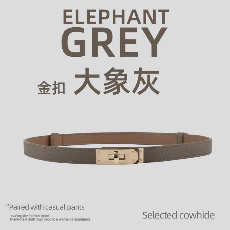 Luxury 2025 New Womens Slim Leather Belt - Genuine Cowhide Waist Cincher Adjustable Strap for Dresses Minimalist Luxury Accessory Y251210