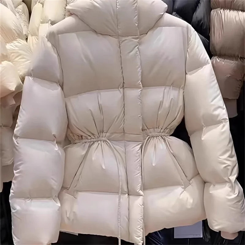 Parkas Jacket Women Winter Cotton-Padded Coat Female Fashion Waterproof Thicken Warm Outerwear Ladies Overcoat Tops 251209