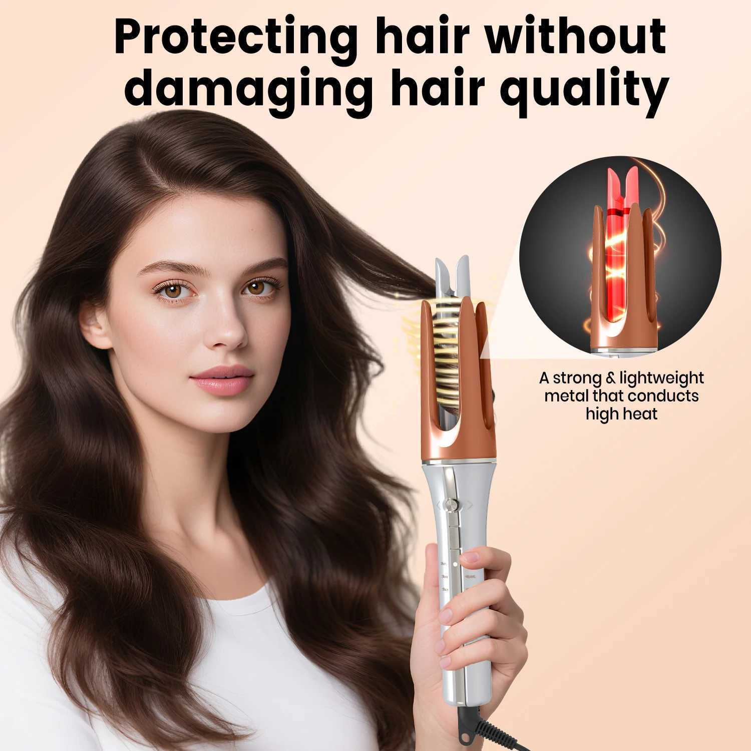 Automatic Curling Iron Large Curl Negative Ion Hair Styling Tool for Women Damage Free Hair Curling Wand Big Wave HairT251210