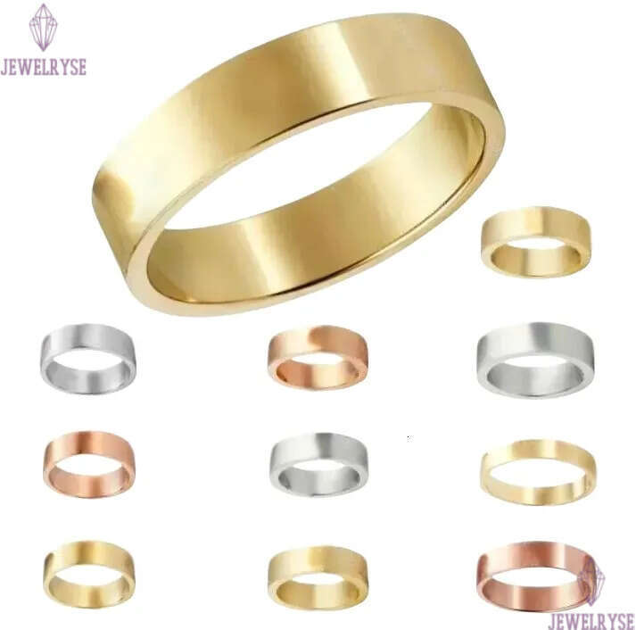 luxury designer classic for women mens lovers Fashion love ring diamond Titanium steel Gold Plated Silver rings jewelry Never fade Not allergic 4mm 5m
